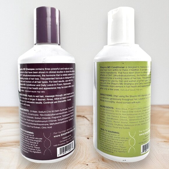 Shapiro MD Triple Action Hair Therapy Formula Shampoo & Conditioner 9.5 oz. - Picture 2 of 2